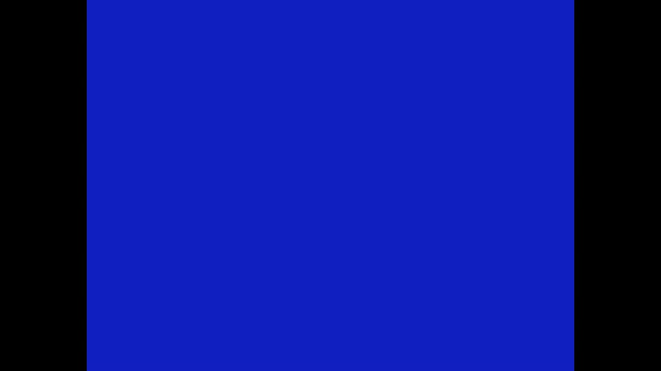 1. Schermo blu (nessun segnale)